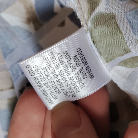 StudioWorks Abstract Floral Sheer Button-up Collared Shirt - Picture 8 of 9